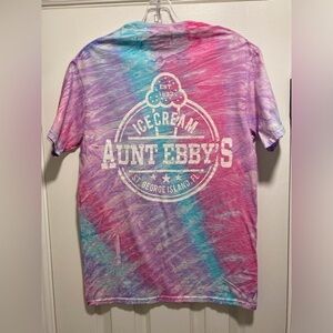St. George Island FL, Aunt Ebby’s Ice Cream short sleeve tie dye shirt Small